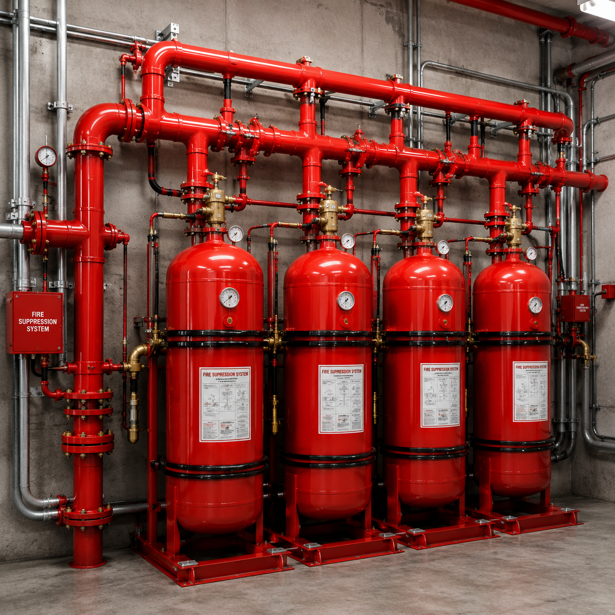 Red cylinders